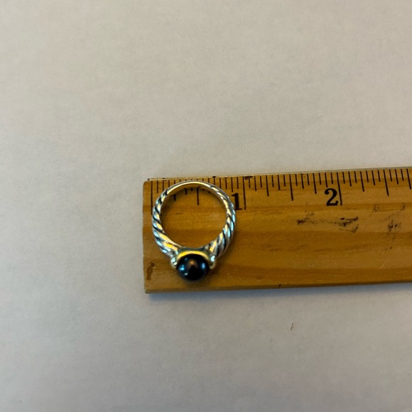 David Yurman black pearl ring, Sterling and 18kt gold - Picture 5 of 6